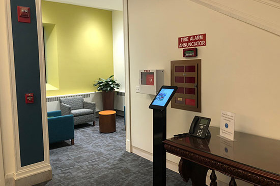 photo of AED location - Main College Building, Main Lobby near main stairwell