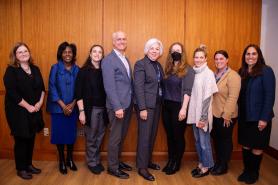 The group of Simmons faculty who received tenure or promotions in 2024