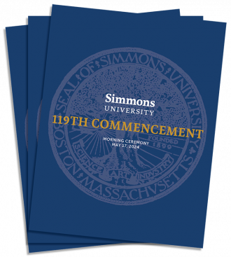 A stack of Commencement programs