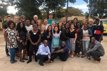 The entire team: 9 nursing students, 4 engineering students, 4 GAiN staff, and our Malawian Partners of Life Ministry Malawi!