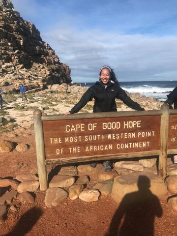 Sunnie Hodge at the Cape of Good Hope