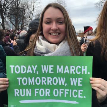 Molly McDonald at the Women's March