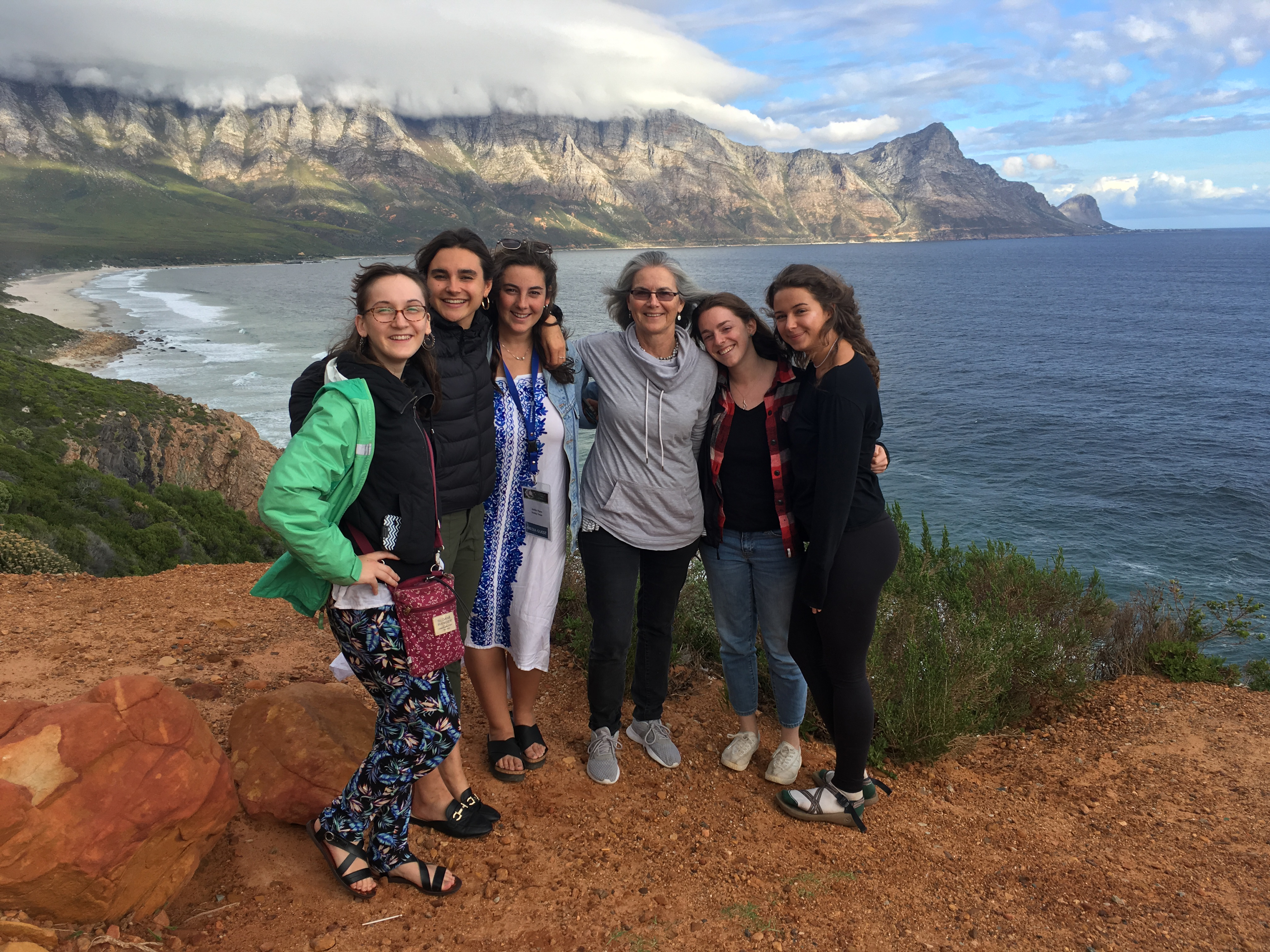 Hannah and some of her fellow journalists take a pit stop en route to Pringle Bay.