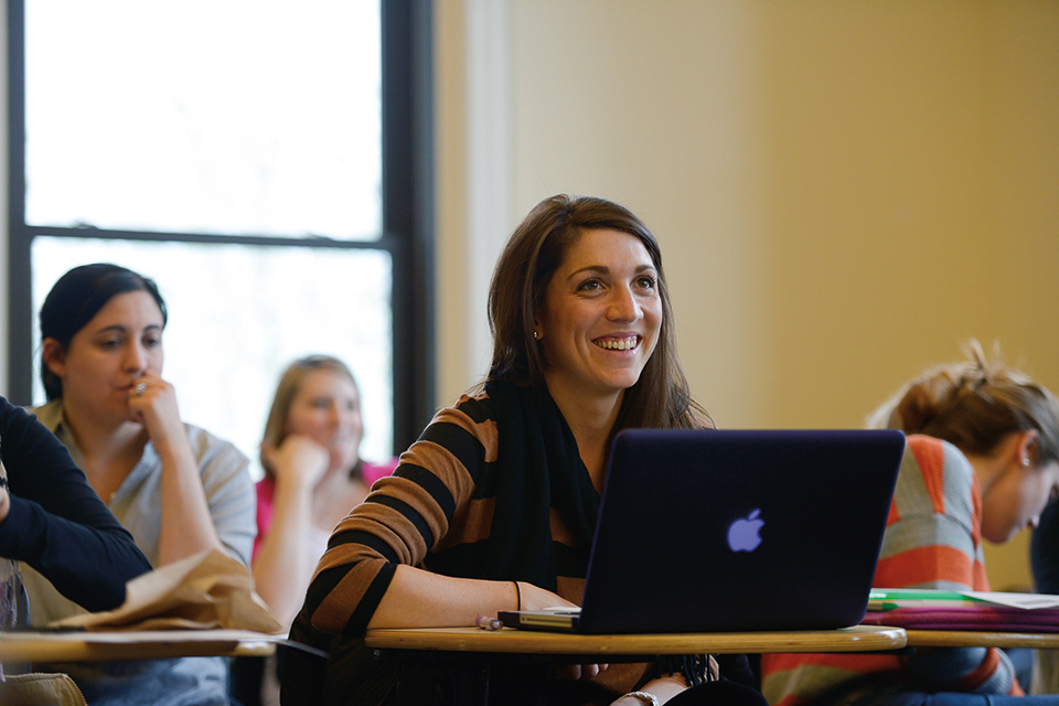 Students sitting in class