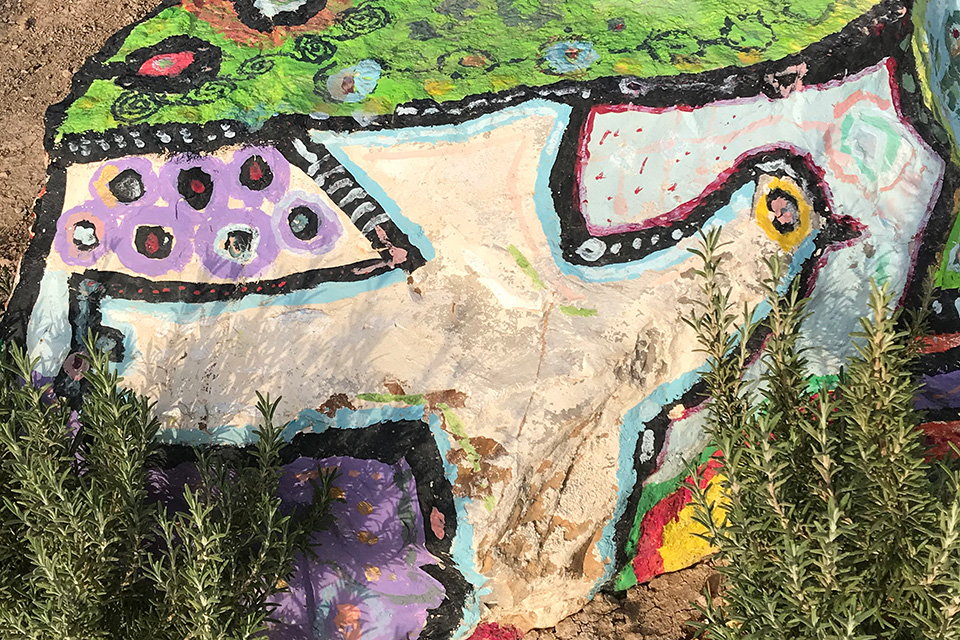 Art from stone garden in Iraq.