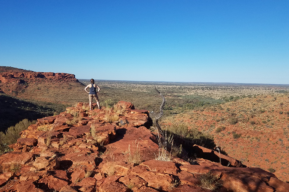 Christina Zaharevich hiking in Australia