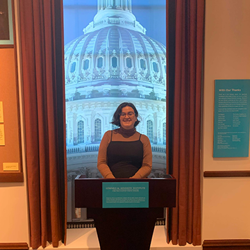 Julianna at the Edward M. Kennedy Institute for the US Senate in November 2019.