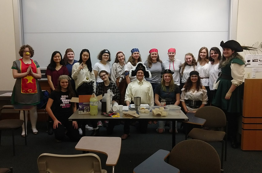 On the High Seas class dressed in pirate costumes.