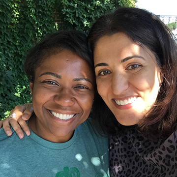 Renada Goldberg with her good friend and mentor, Orkideh Mohajeri, PhD at West Chester University.