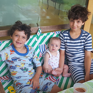 Beatriz Cobeta's three children