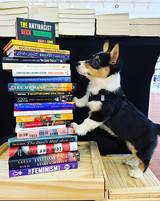 Ruby, poses with recent titles