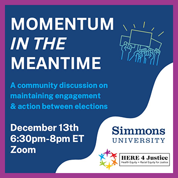 Momentum in the Meantime Event Flyer - December 13th, 6:30pm to 8:00pm on Zoom