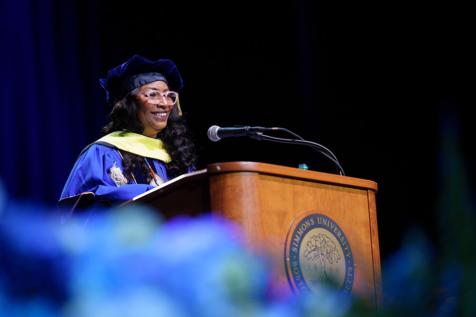 Evangelestia Dougherty Speaking at Graduate Commencement