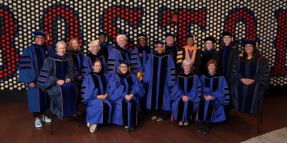 Andrea Davis Pinkney with President Wooten and Members of Faculty