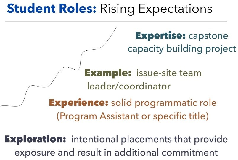 Bonner Student Roles - Expertise, Example, Experience and Exploration