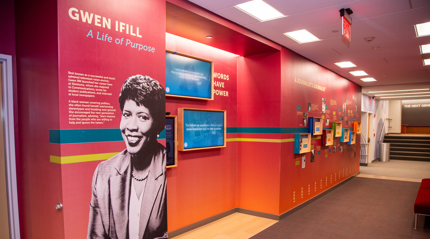 Hallway in The Gwen Ifill School of Media, Humanities and Social Sciences