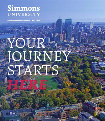 An example of a print piece: "Your Journey Starts Here"