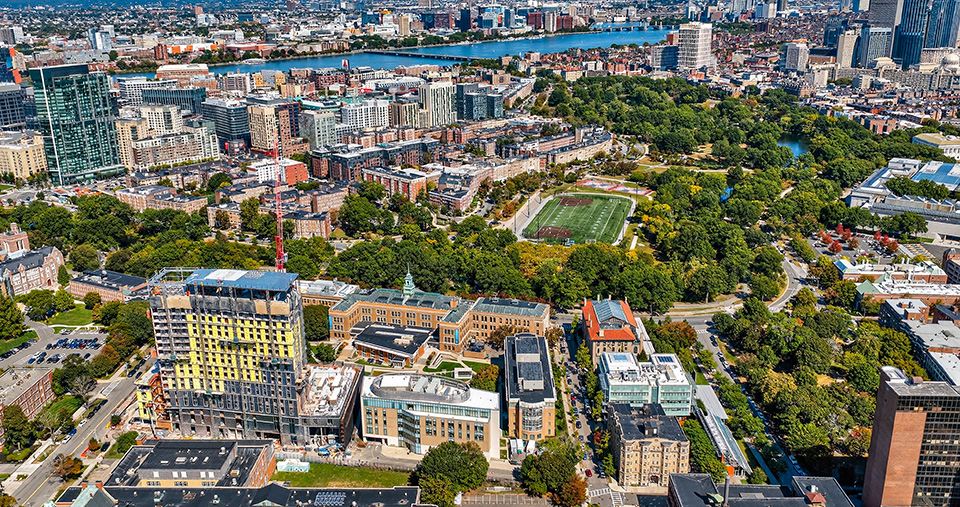 Simmons Campus Aerial Shot