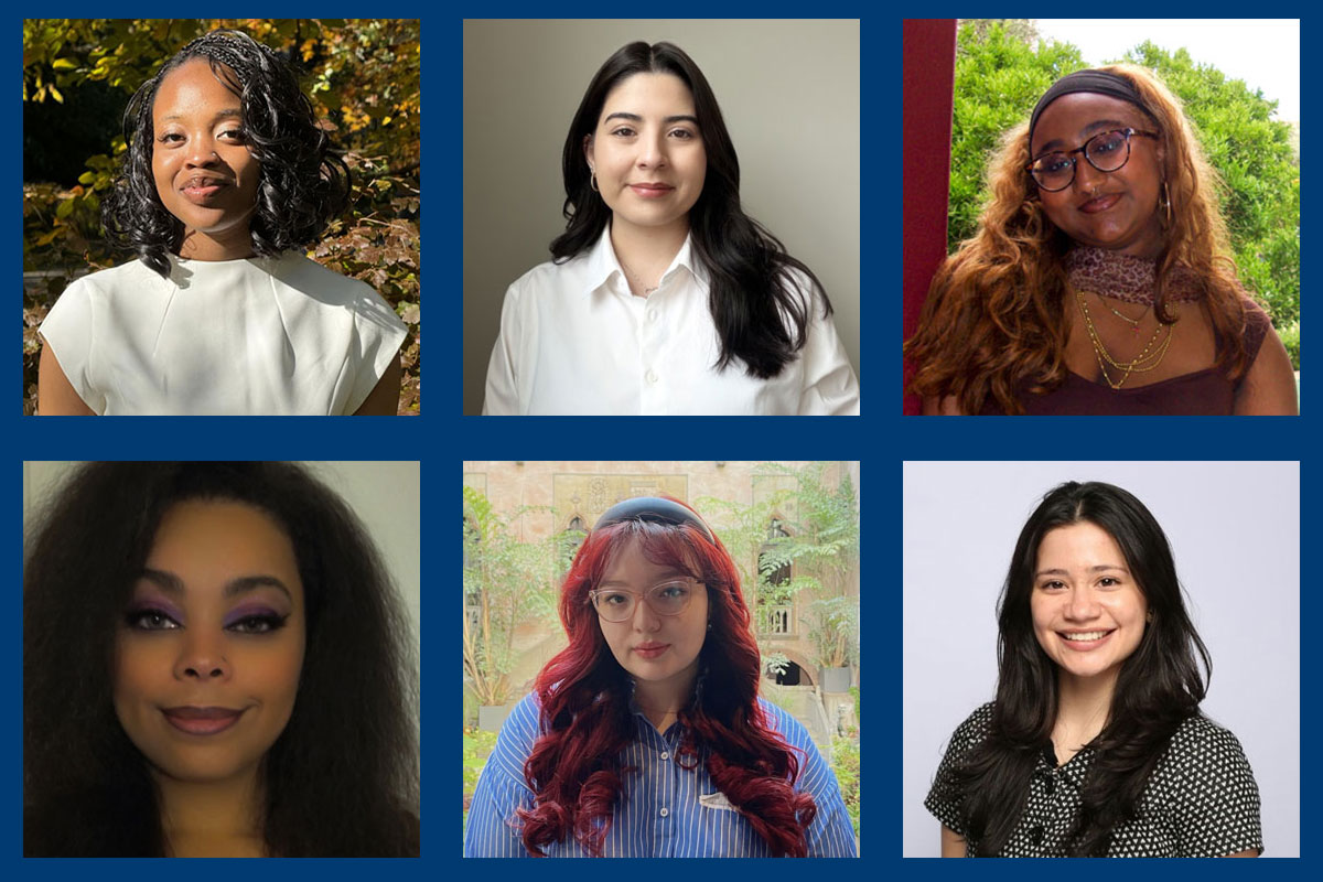 The six Simmons students who received the 2026 Senior Scholar Award