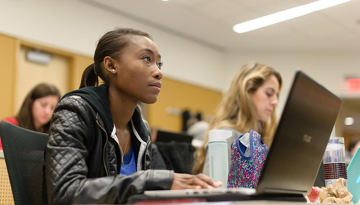 Students sitting in class