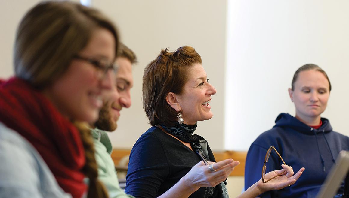 Students sitting in class