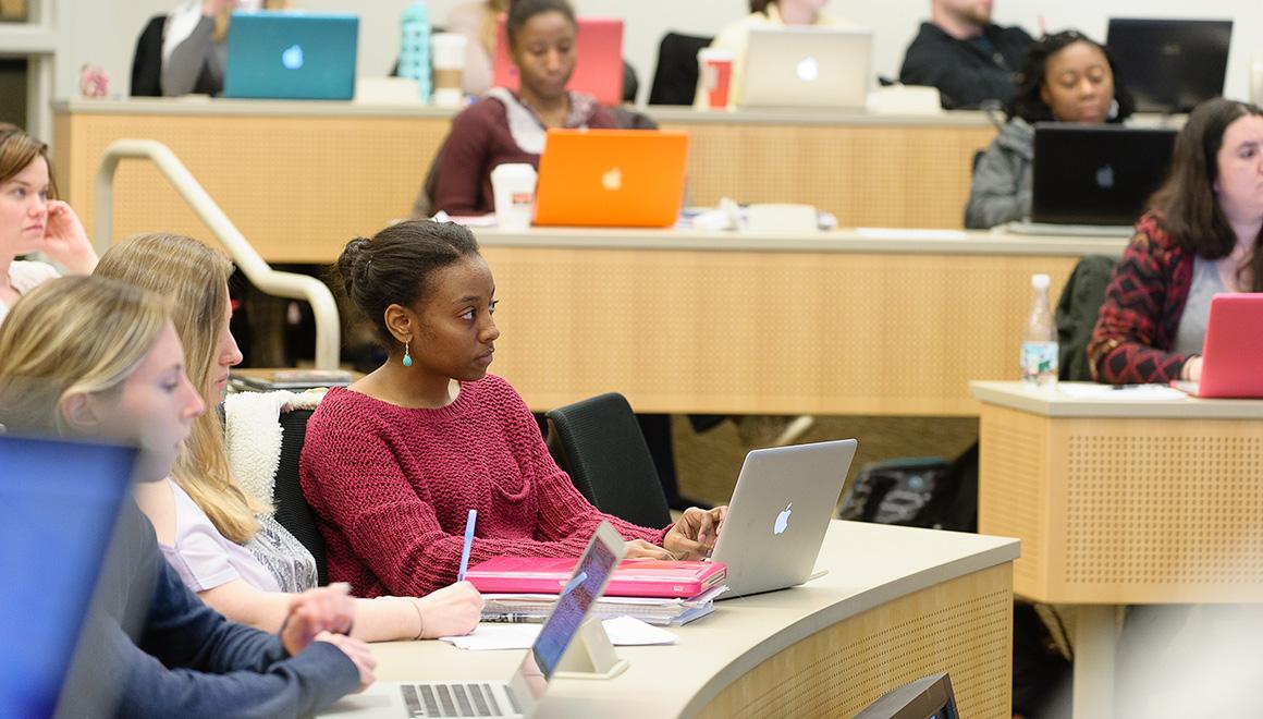 Students sitting in class