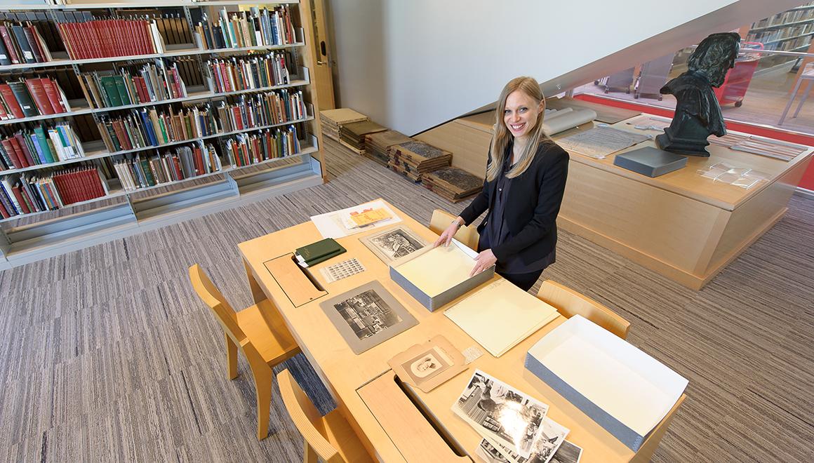 Student in the archives