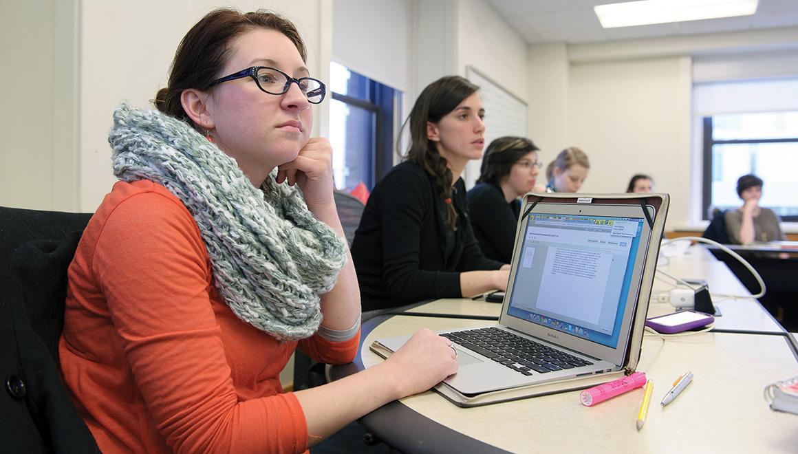 Students sitting in class