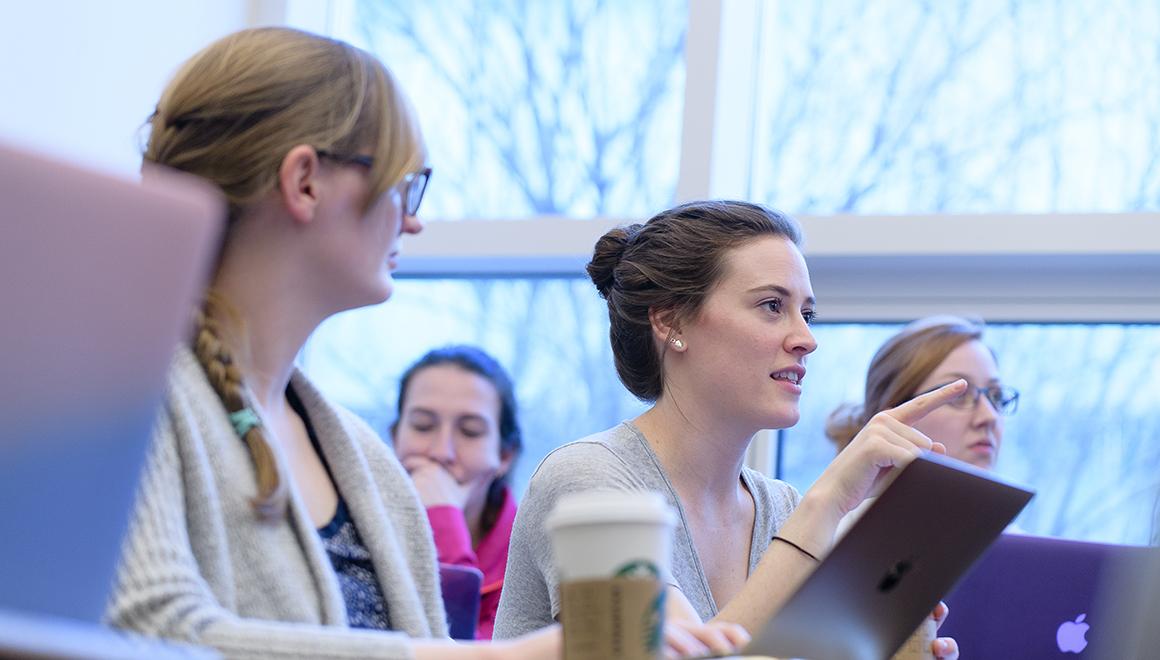 Students sitting in class