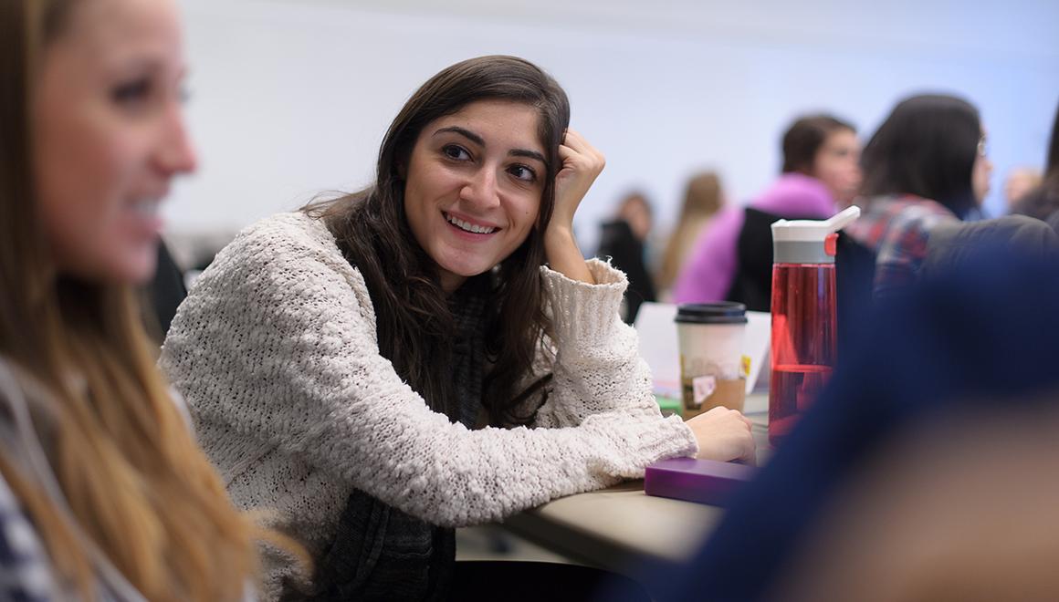 Students sitting in class