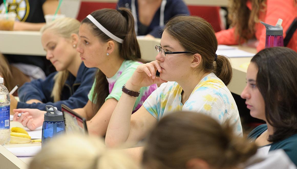 Students sitting in class