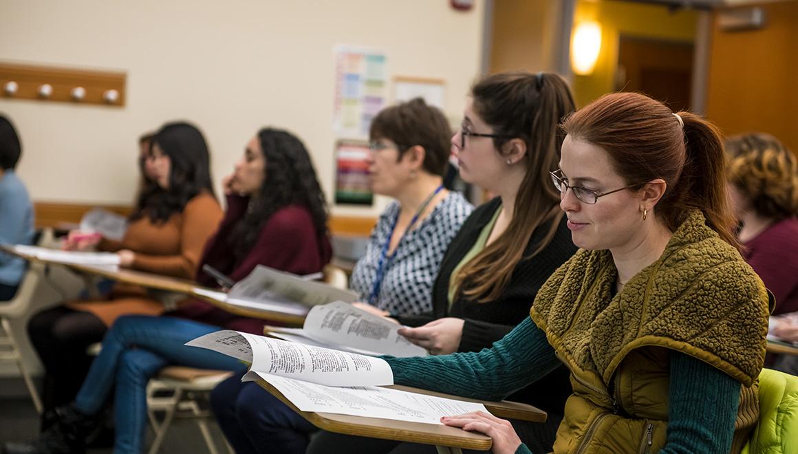 Students sitting in class