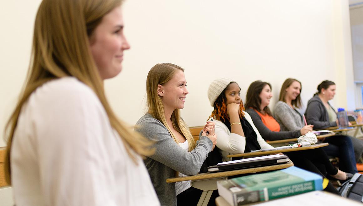 Students sitting in class