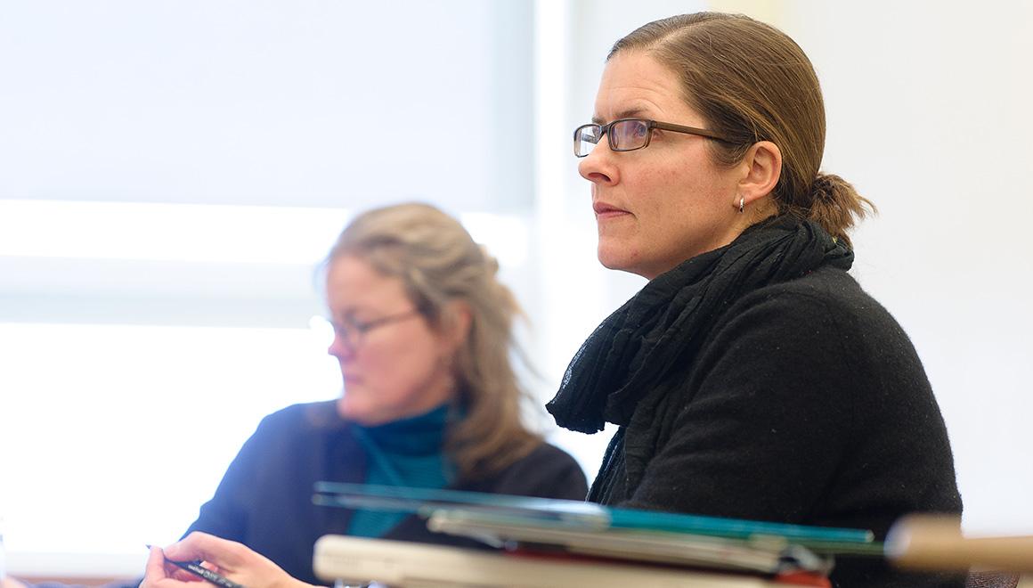 Students sitting in class