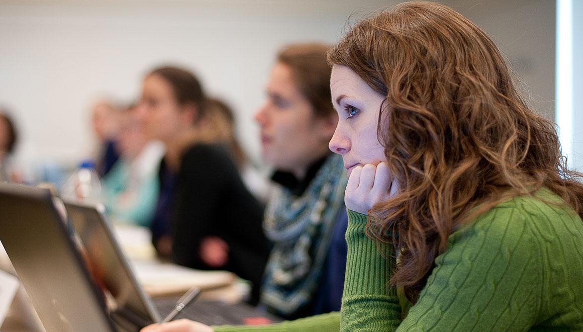 Students sitting in class