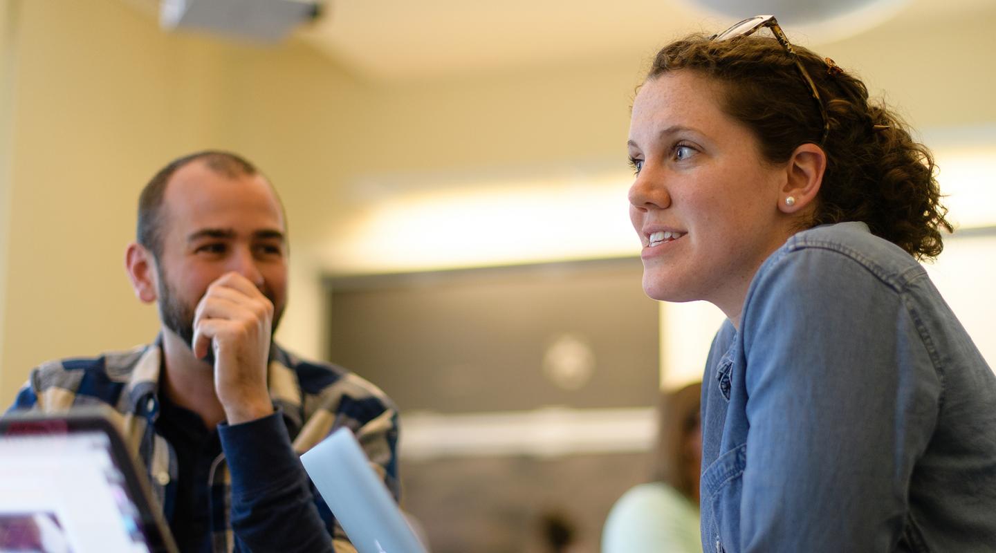 Students sitting together in class