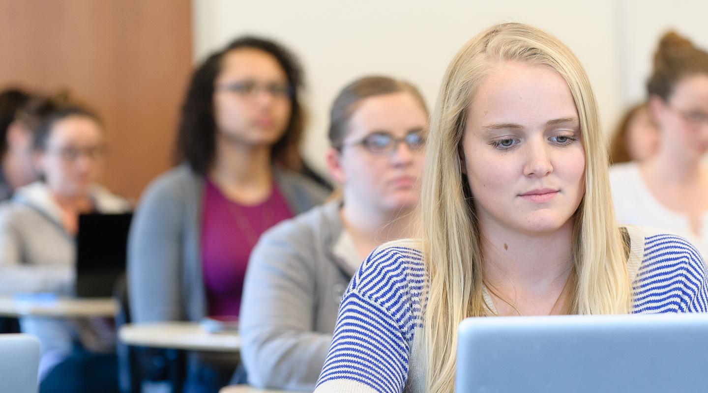 Students sitting in class