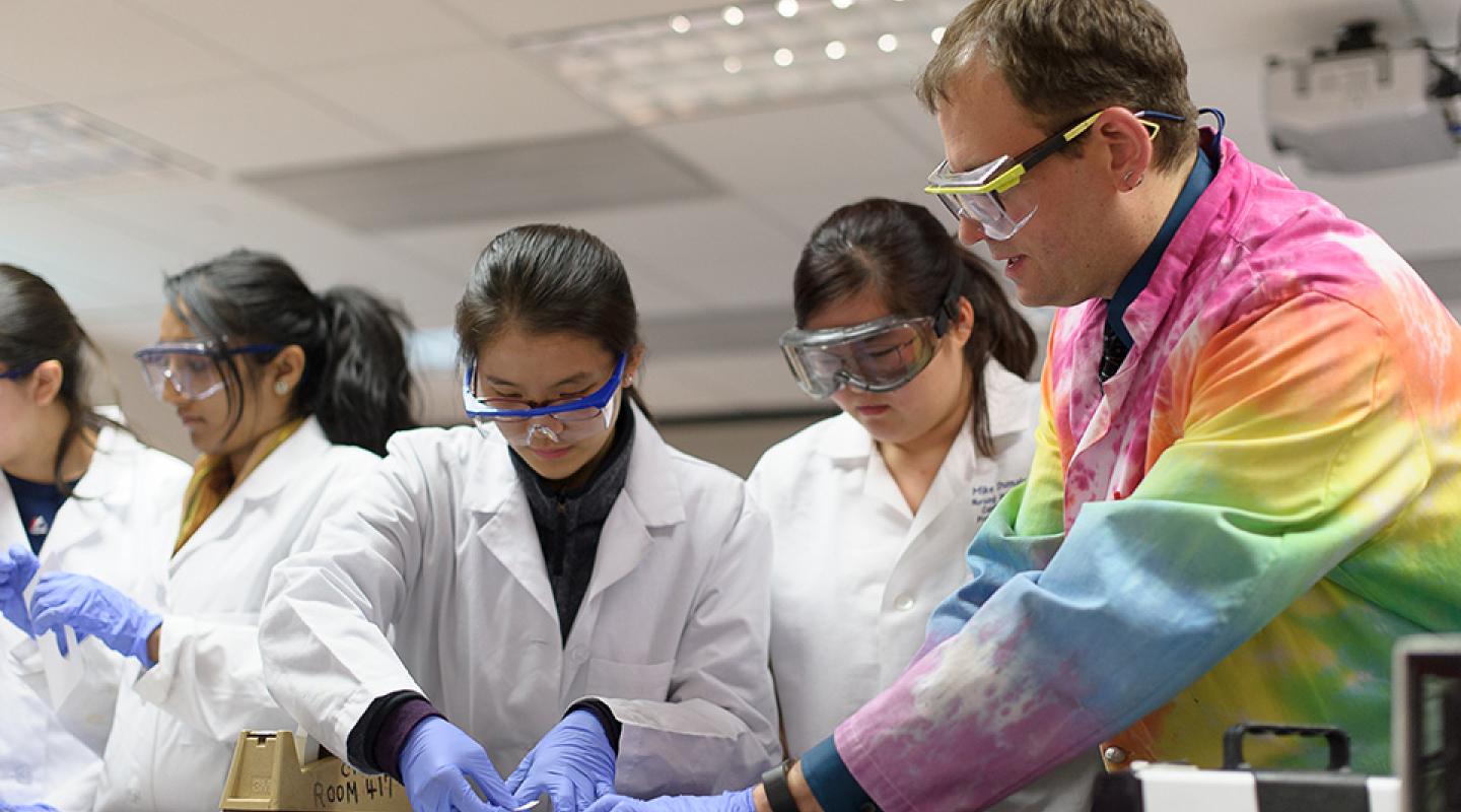 Students in a lab