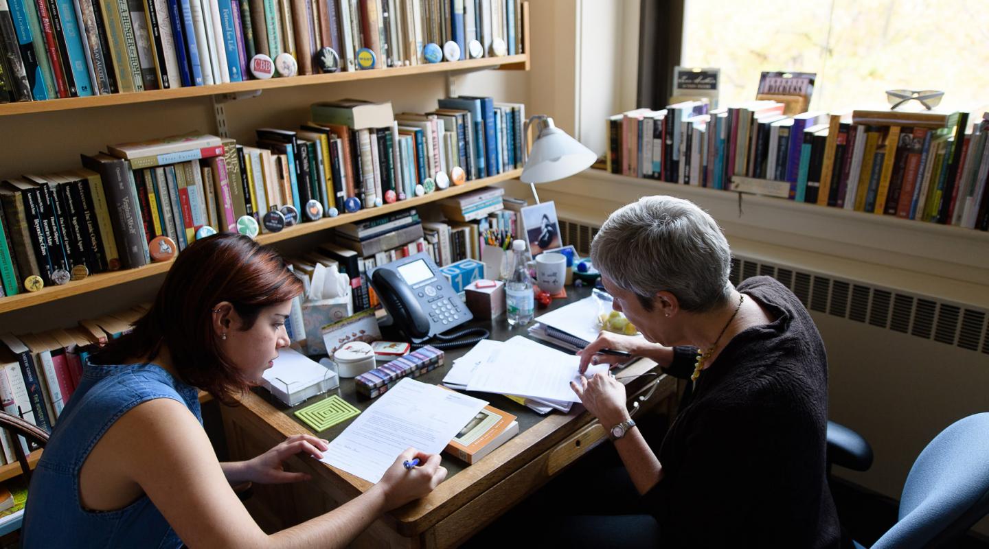 Faculty and Student working together
