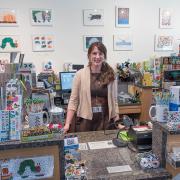 Eliza Brown in the Eric Carle Museum bookstore.