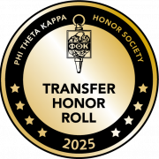 Phi Theta Kappa Honor Society Badge for Transfer Honor Roll 2025