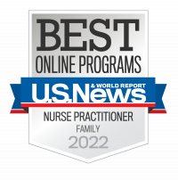 USNews badge for Best Online FNP program 2022