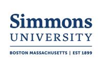 Simmons University logo stacked, including Boston Massachusetts