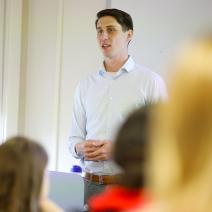 Aaron Rosenthal teaching a course.