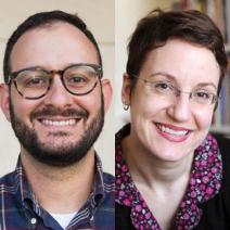 A side by side photo of Adam Kriesberg and Amy Pattee