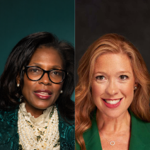 Lynn Perry Wooten, President of Simmons University, and Susan MacKenty Brady, CEO of the Simmons University Institute for Inclusive Leadership