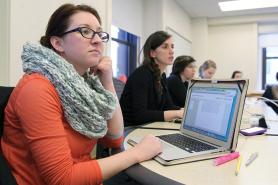 Students sitting in class