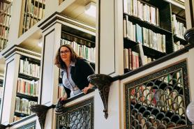 Jennifer Gordon in library