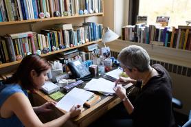 Faculty and Student working together