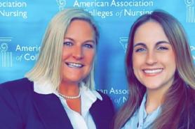 School of Nursing Dean Heather Shlosser and Nursing Student Amanda Whitbeck